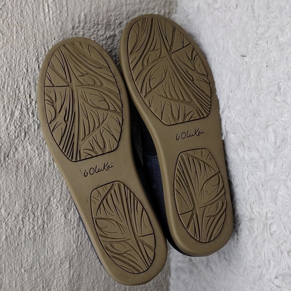 Olukai DeDe Trench Blue Fabric Mesh Waialluna Lace Round Toe Slip On Casual Shoe - Picture 7 of 16